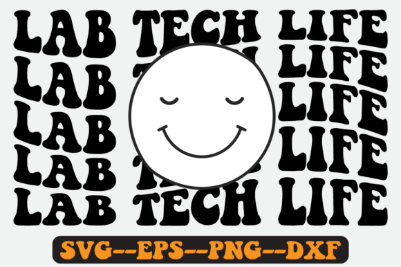 Lab Tech Life Quote Retro Svg Design for Graphics and Crafts