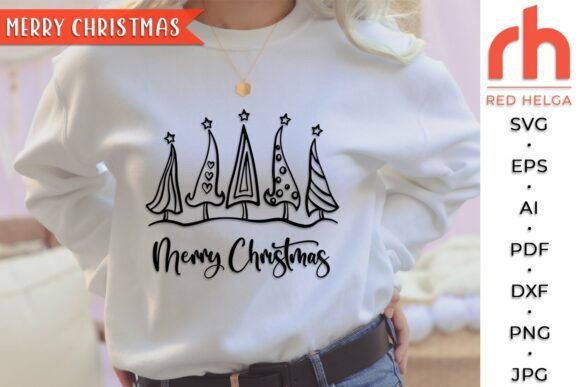 Merry Christmas SVG, Xmas Trees Cut File Review