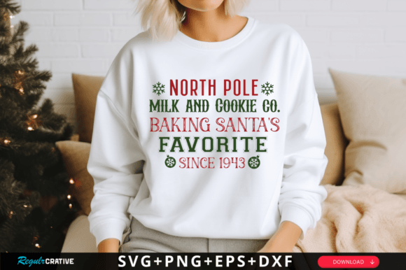 North Pole Milk and Cookie Co. Baking Graphics for Local Branding